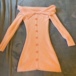Light Pink Fuzzy Mini Dress